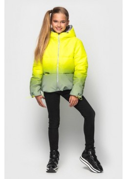 Cvetkov желтая зимняя куртка для девочки Колибри